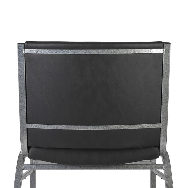 English Elm HERCULES Big & Tall Stack Chair – 1000 lb Capacity, Durable Vinyl, Comfortable & Versatile Design XU-60555-BLK-VYL-GG