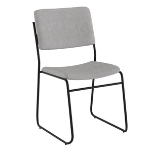English Elm HERCULES 500 lb Capacity Gray Fabric Stacking Chair – Durable, Comfortable, Space-Saving Design XU-8700-GY-B-30-GG