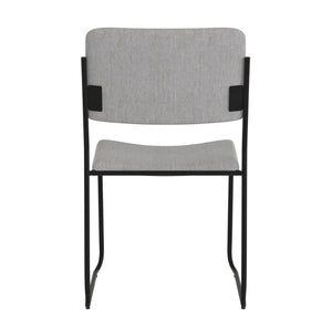 English Elm HERCULES 500 lb Capacity Gray Fabric Stacking Chair – Durable, Comfortable, Space-Saving Design XU-8700-GY-B-30-GG