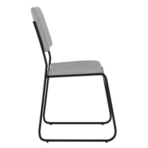 English Elm HERCULES 500 lb Capacity Gray Fabric Stacking Chair – Durable, Comfortable, Space-Saving Design XU-8700-GY-B-30-GG