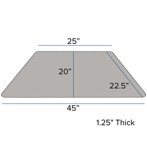 English Elm Wren Mobile Trapezoid Activity Table for Collaborative Spaces - Durable, Adjustable, and Versatile Gray 25"W x 45"L Trapezoid XU-A2448-TRAP-GY-H-A-CAS-GG