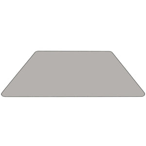 English Elm Wren Versatile Activity Table for Collaborative Learning - Durable, Height Adjustable, Sturdy Design Gray 25"W x 45"L Trapezoid XU-A2448-TRAP-GY-H-A-GG