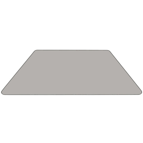 English Elm Wren Versatile Activity Table for Collaborative Learning - Durable, Height Adjustable, Sturdy Design Gray 25"W x 45"L Trapezoid XU-A2448-TRAP-GY-H-A-GG