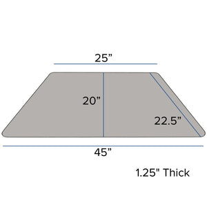 English Elm Wren Height Adjustable Activity Table for Preschool Classrooms - Perfect for Group Learning & Play Gray 25"W x 45"L Trapezoid XU-A2448-TRAP-GY-H-P-GG