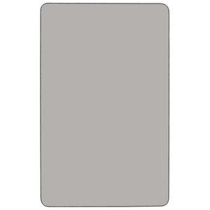 English Elm Wren Mobile Rectangular Activity Table with Height Adjustable Legs for Classrooms and Makerspaces Gray 24"W x 60"L XU-A2460-REC-GY-H-A-CAS-GG
