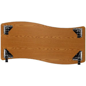 English Elm Wren Mobile Rectangle Wave Activity Table for Collaborative Learning, Adjustable Height & Durable Design Grey 26"W x 60"L XU-A3060-CON-GY-T-P-CAS-GG
