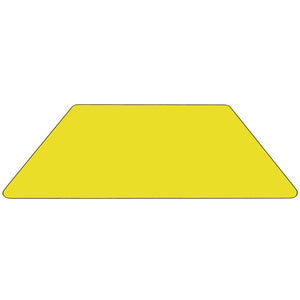 English Elm Wren Mobile Trapezoid Activity Table with Height Adjustable Legs for Flexible Collaborative Spaces Yellow 29.5"W x 57.25"L Trapezoid XU-A3060-TRAP-YEL-T-A-CAS-GG