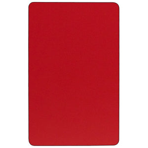 English Elm Wren Versatile Height Adjustable Activity Table for Kids - Durable, Stain-Resistant Workspace Solution Red 30"W x 72"L XU-A3072-REC-RED-H-P-GG