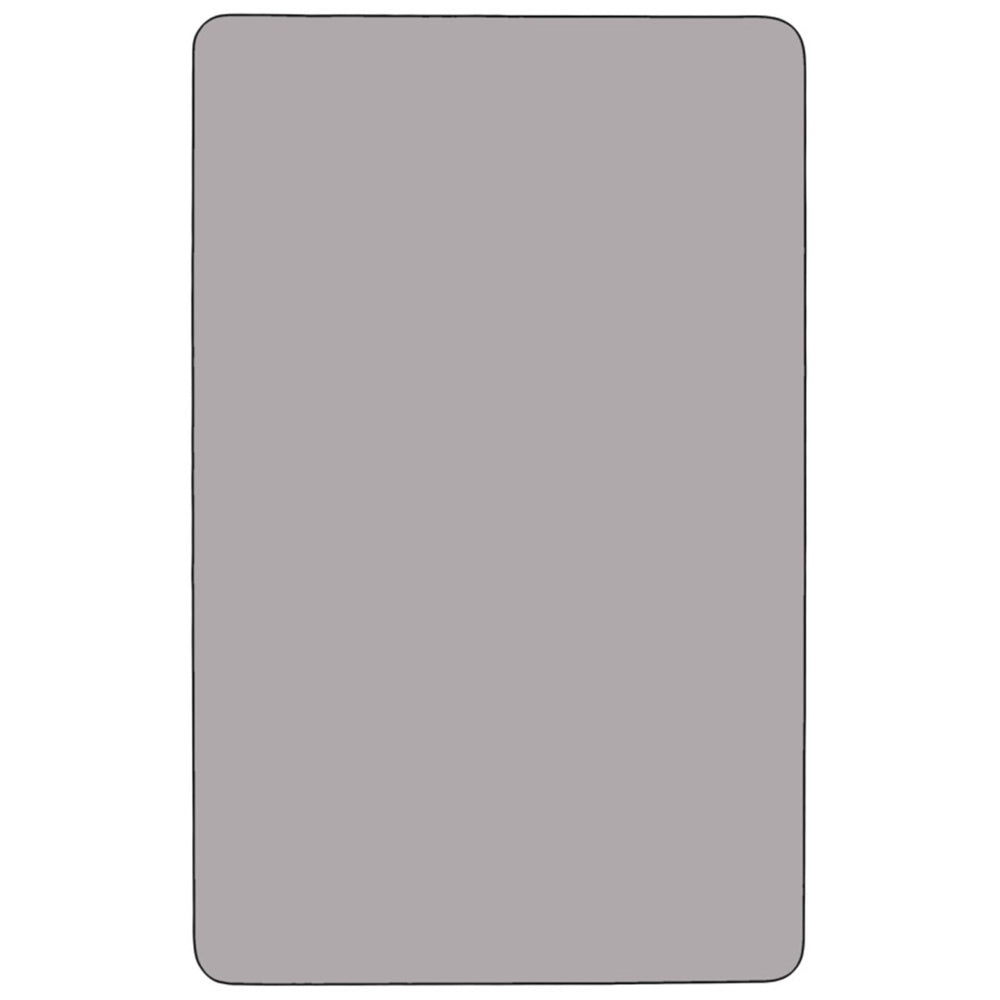 English Elm Wren Rectangular Activity Table – Durable, Height Adjustable Design for Classrooms & Playrooms Gray 36"W x 72"L XU-A3672-REC-GY-T-P-GG
