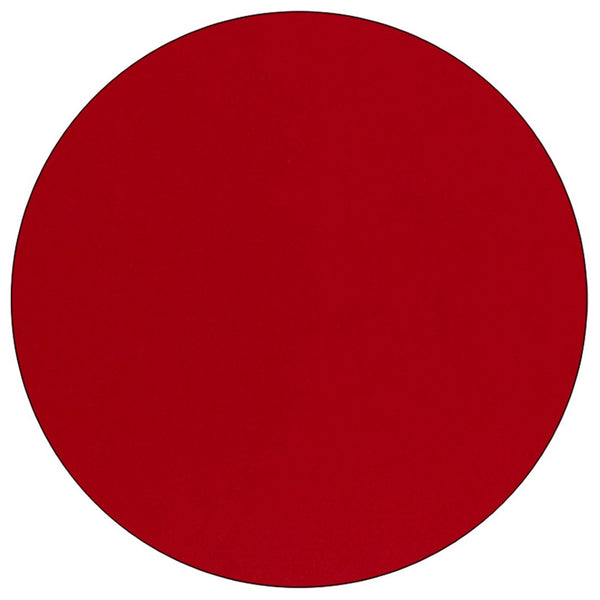 English Elm Wren Activity Table for Collaborative Learning - Height Adjustable, Durable, Ideal for Kids' Play Areas Red 42" Round XU-A42-RND-RED-T-P-GG