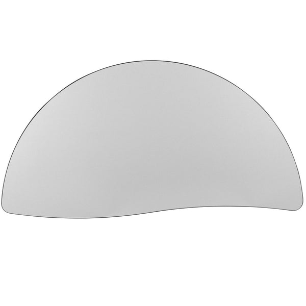 English Elm Wren Mobile Half Circle Wave Activity Table for Collaborative Learning Spaces - Adjustable Height Design Grey 47.5"L Half Circle XU-A48-HCIRC-GY-T-A-CAS-GG