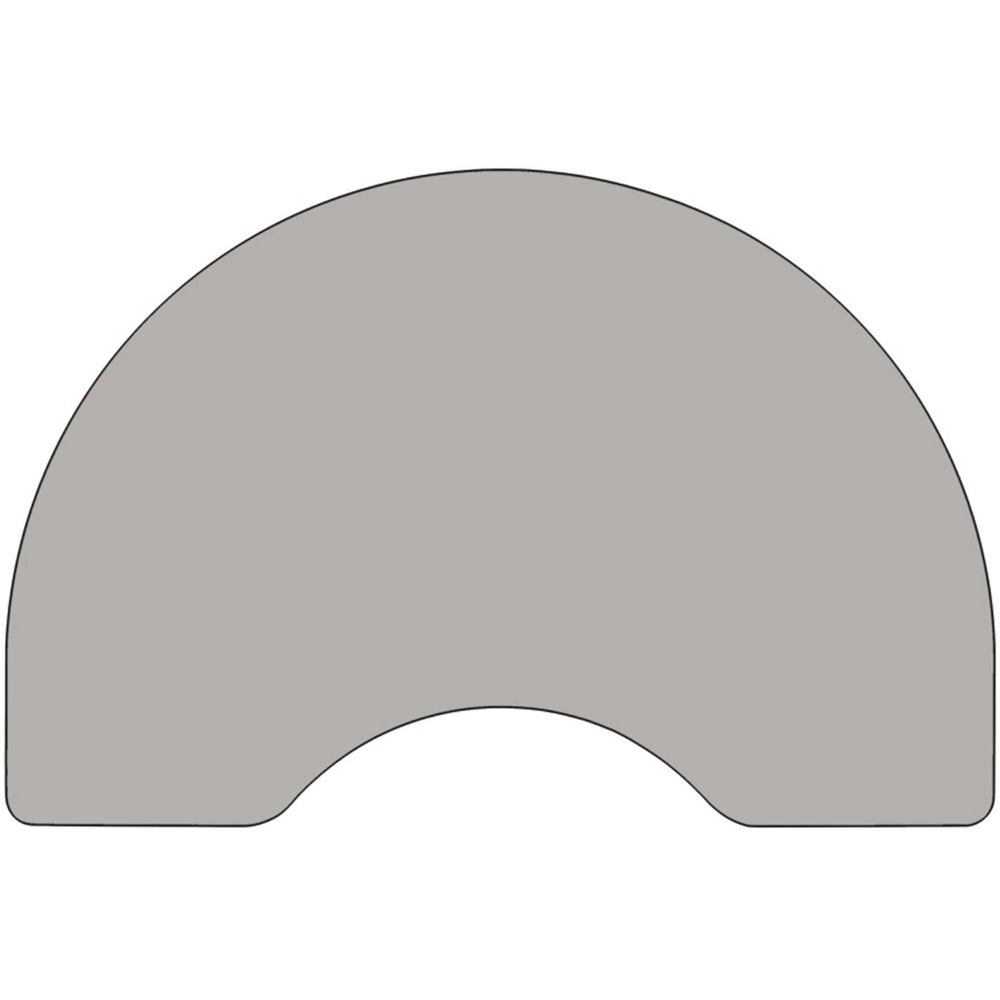 English Elm Wren Kidney-Shaped Activity Table for Early Learning - Height Adjustable, Durable & Easy to Clean Gray 48"W x 72"L Kidney XU-A4872-KIDNY-GY-H-P-GG