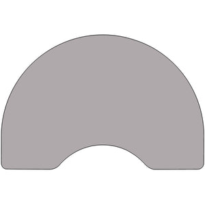 English Elm Wren Mobile Kidney-Shaped Activity Table for Classrooms - Durable, Adjustable Height for Kids' Learning Gray 48"W x 72"L Kidney XU-A4872-KIDNY-GY-T-P-CAS-GG