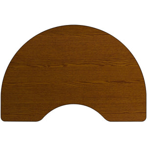 English Elm Wren Kidney-Shaped Activity Table for Early Learning - Height Adjustable, Durable & Easy to Clean Oak 48"W x 72"L Kidney XU-A4872-KIDNY-OAK-H-P-GG