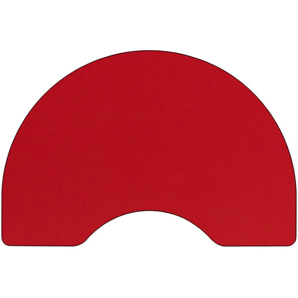 English Elm Wren Kidney-Shaped Activity Table for Early Learning - Height Adjustable, Durable & Easy to Clean Red 48"W x 72"L Kidney XU-A4872-KIDNY-RED-H-P-GG