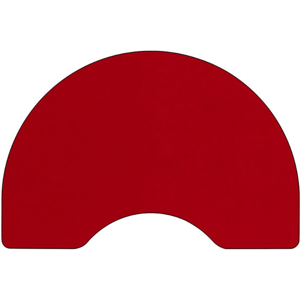 English Elm Wren Mobile Kidney-Shaped Activity Table for Classrooms - Durable, Adjustable Height for Kids' Learning Red 48"W x 72"L Kidney XU-A4872-KIDNY-RED-T-P-CAS-GG