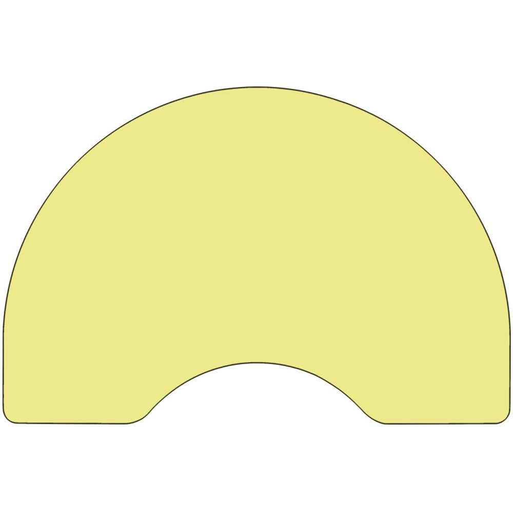 English Elm Wren Kidney-Shaped Activity Table with Adjustable Height for Collaborative Learning & Workspaces Yellow 48"W x 72"L Kidney XU-A4872-KIDNY-YEL-T-A-GG