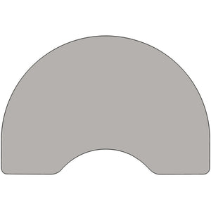 English Elm Wren Activity Table for Kids - Height Adjustable, Durable Design for Collaborative Learning & Play Gray 48"W x 96"L Kidney XU-A4896-KIDNY-GY-H-P-GG