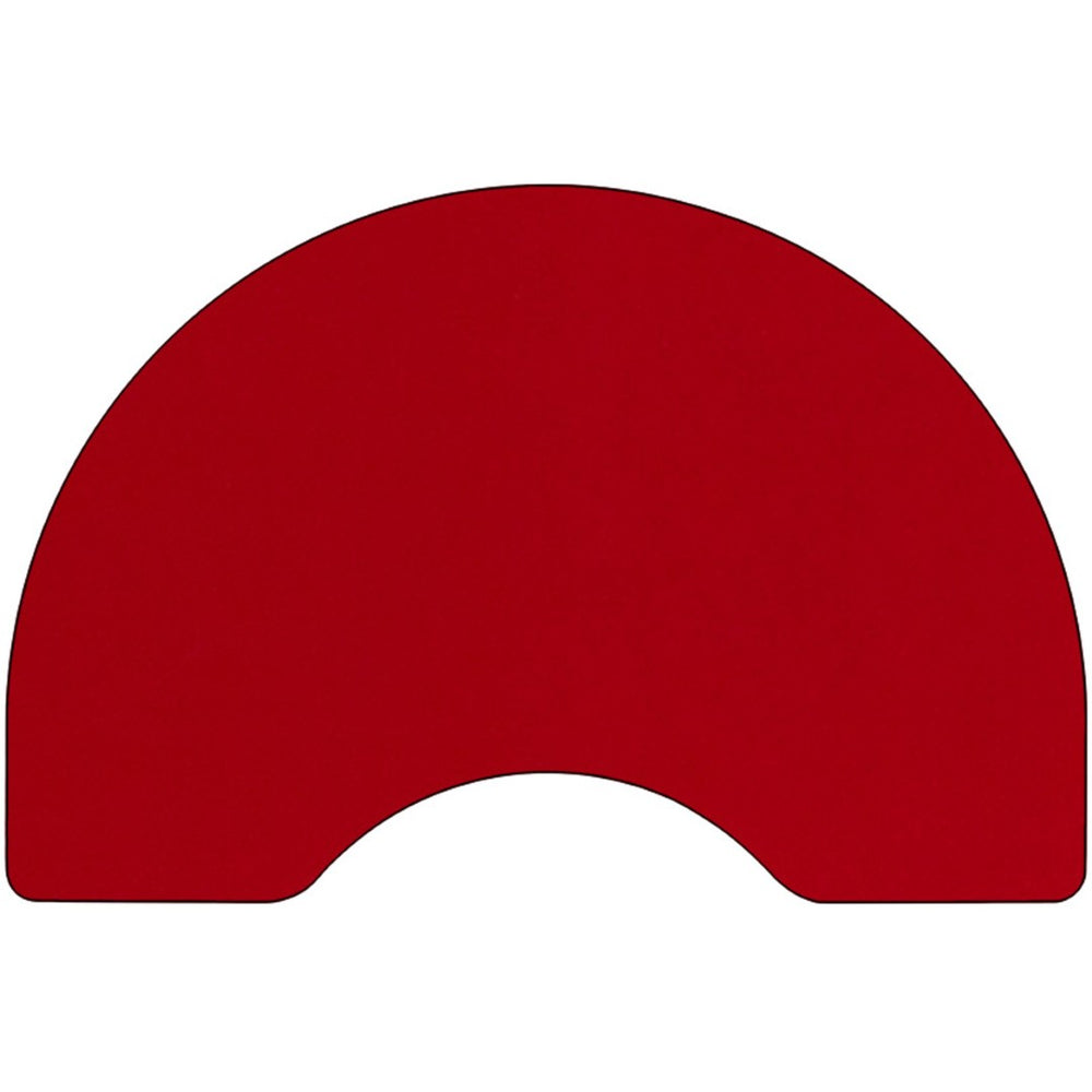 English Elm Wren Kidney-Shaped Activity Table with Durable Thermal Laminate Surface and Adjustable Steel Legs Red 48"W x 96"L Kidney XU-A4896-KIDNY-RED-T-A-GG