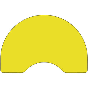 English Elm Wren Activity Table for Kids - Height Adjustable, Durable Design for Collaborative Learning & Play Yellow 48"W x 96"L Kidney XU-A4896-KIDNY-YEL-H-P-GG