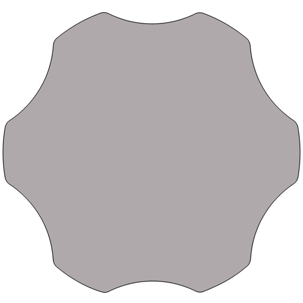 English Elm Wren Mobile Flower Activity Table for Classrooms - Height Adjustable, Durable & Easy to Clean Gray 60" Flower XU-A60-FLR-GY-T-P-CAS-GG