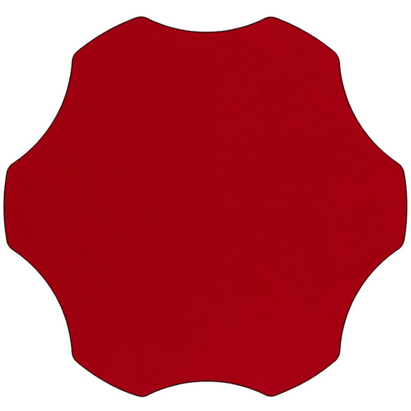 English Elm Wren Flower-Shaped Activity Table for Kids - Height Adjustable, Durable, Perfect for Classrooms Red 60" Flower XU-A60-FLR-RED-T-P-GG