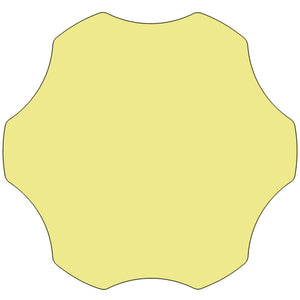 English Elm Wren Flower-Shaped Activity Table for Kids - Height Adjustable, Durable, Perfect for Classrooms Yellow 60" Flower XU-A60-FLR-YEL-T-P-GG