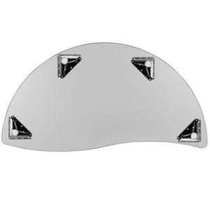 English Elm Wren Collaborative Activity Table - Modern Half-Circle Design with Height Adjustable Legs for Kids Oak 60"L Half Circle XU-A60-HCIRC-OAK-T-P-GG