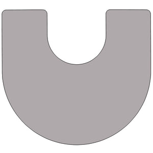 English Elm Wren Horseshoe Activity Table for Collaborative Learning - Durable, Height Adjustable & Versatile Gray 60"W x 66"L Horseshoe XU-A6066-HRSE-GY-T-A-GG