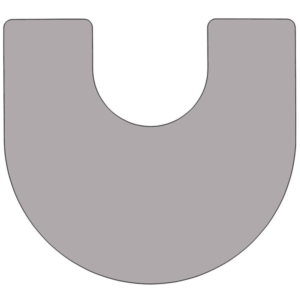 English Elm Wren Horseshoe Activity Table for Classrooms - Durable, Height Adjustable, Collaborative Learning Space Gray 60"W x 66"L Horseshoe XU-A6066-HRSE-GY-T-P-CAS-GG