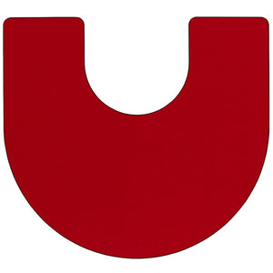 English Elm Wren Horseshoe Activity Table for Classrooms - Durable, Height Adjustable, Collaborative Learning Space Red 60"W x 66"L Horseshoe XU-A6066-HRSE-RED-T-P-CAS-GG