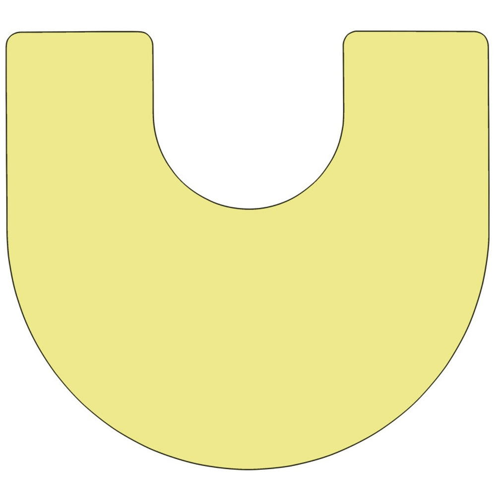 English Elm Wren Horseshoe Activity Table for Collaborative Learning - Durable, Height Adjustable & Versatile Yellow 60"W x 66"L Horseshoe XU-A6066-HRSE-YEL-T-A-GG