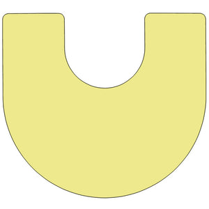 English Elm Wren Horseshoe Activity Table for Collaborative Learning - Durable, Height Adjustable & Versatile Yellow 60"W x 66"L Horseshoe XU-A6066-HRSE-YEL-T-A-GG