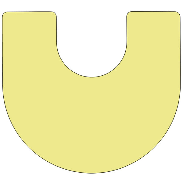 English Elm Wren Horseshoe Activity Table for Collaborative Learning - Durable, Height Adjustable & Versatile Yellow 60"W x 66"L Horseshoe XU-A6066-HRSE-YEL-T-A-GG