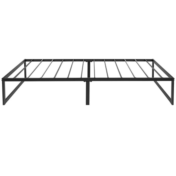 English Elm Lana 14 Inch Metal Platform Bed Frame - Modern Design with Sturdy Support and Quick Assembly Features Black Twin XU-BD10001-T-GG