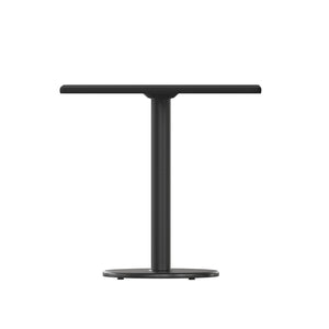 English Elm Stiles 30" Square Black Laminate Table Top with Versatile Cast Iron Base for Dining & Hospitality XU-BLKTB-3030-TR18-GG