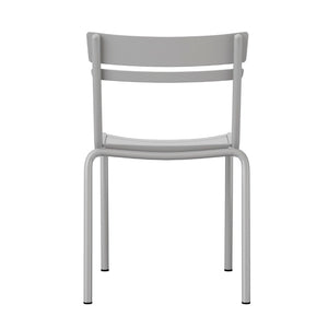 English Elm Nash Commercial Grade Steel Stack Chair - Durable Armless Design for Indoor and Outdoor Seating Silver XU-CH-10318-SIL-GG