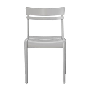 English Elm Nash Commercial Grade Steel Stack Chair - Durable Armless Design for Indoor and Outdoor Seating Silver XU-CH-10318-SIL-GG