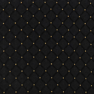 English Elm HERCULES Series 18.5''W Church Chair – Comfortable, Durable Seating with Book Rack & Steel Frame Black Dot Patterned Fabric/Gold Vein Frame XU-CH-60096-BK-BAS-GG