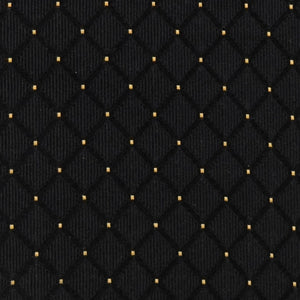 English Elm HERCULES Stacking Church Chair - Ergonomic Comfort, Heavy-Duty Frame, Space-Saving Design for Events Black Dot Patterned Fabric/Gold Vein Frame XU-CH-60096-BK-GG