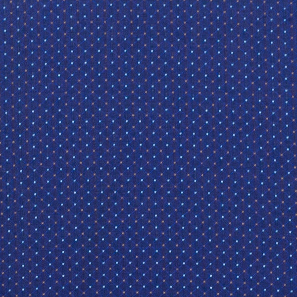 English Elm HERCULES Stacking Church Chair - Ergonomic Comfort, Heavy-Duty Frame, Space-Saving Design for Events Navy Blue Patterned Fabric/Gold Vein Frame XU-CH-60096-NVY-DOT-GG