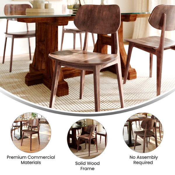 English Elm Verona Solid Beechwood Dining Chair with Curved Oval Backrest for Elegant Comfort in Any Space Antique Copper XU-CH10367-3-ANTCPR-GG