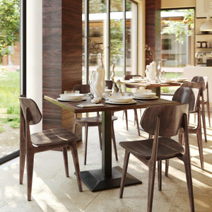 English Elm Verona Solid Beechwood Dining Chair with Curved Oval Backrest for Elegant Comfort in Any Space Antique Copper XU-CH10367-3-ANTCPR-GG