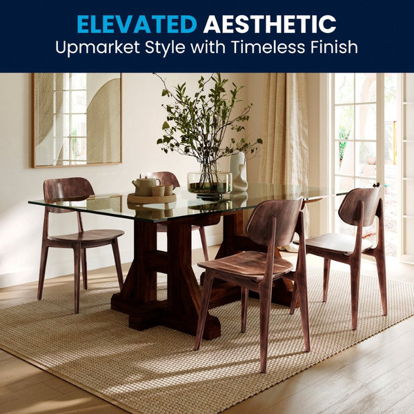 English Elm Verona Solid Beechwood Dining Chair with Curved Oval Backrest for Elegant Comfort in Any Space Antique Copper XU-CH10367-3-ANTCPR-GG