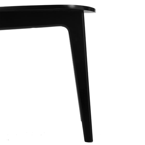 English Elm Verona Solid Beechwood Dining Chair with Curved Oval Backrest for Elegant Comfort in Any Space Black XU-CH10367-3-BLK-GG