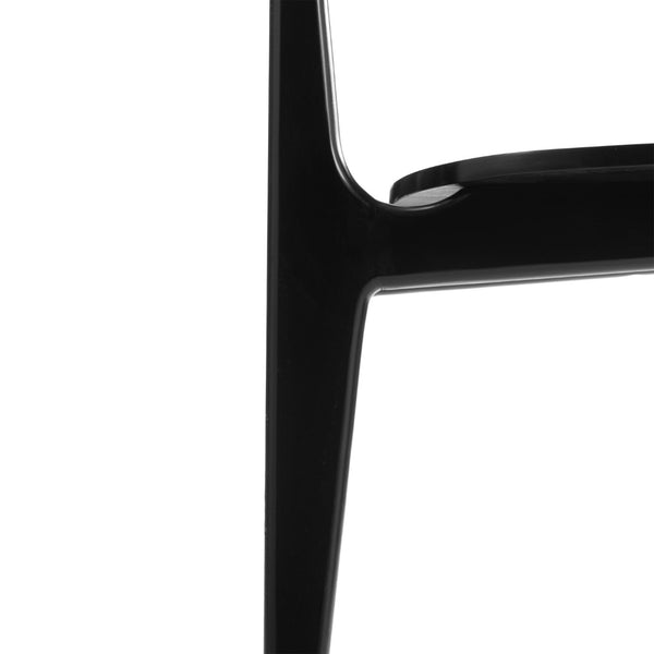 English Elm Verona Solid Beechwood Dining Chair with Curved Oval Backrest for Elegant Comfort in Any Space Black XU-CH10367-3-BLK-GG