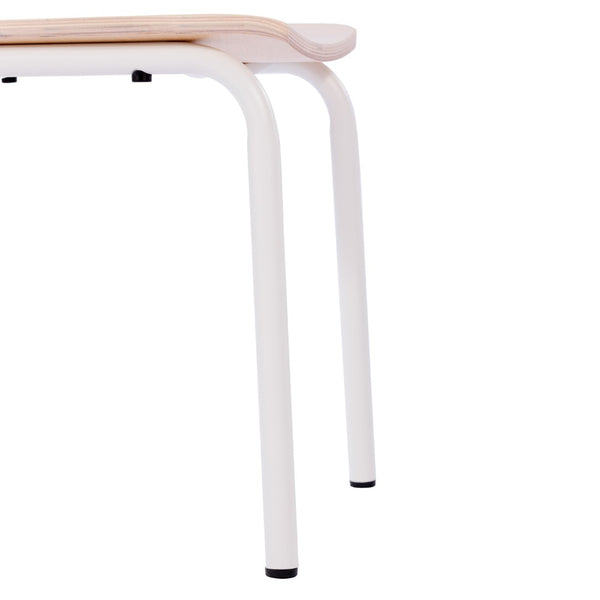 English Elm Cyprus Commercial Grade Solid Wood Dining Chair with Sturdy Metal Frame for Rustic Dining Spaces Antique White XU-CH10443-ANTWHT-GG