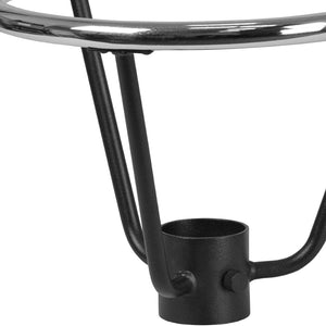 English Elm Jackson Chrome Bar Height Table Base Foot Ring - 16" Diameter, Ergonomic Support for Comfort XU-DG-30175-3-GG