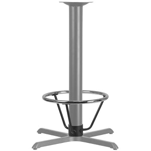 English Elm Jackson Bar Height Table Base Foot Ring - Chrome Finish, 19.5” Diameter for Enhanced Guest Comfort XU-DG-30175-4-GG