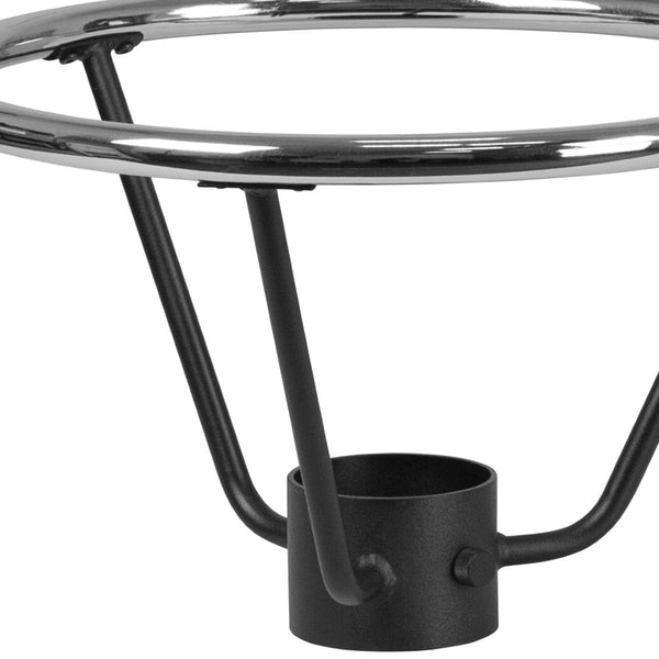 English Elm Jackson Bar Height Table Base Foot Ring - Chrome Finish, 19.5” Diameter for Enhanced Guest Comfort XU-DG-30175-4-GG